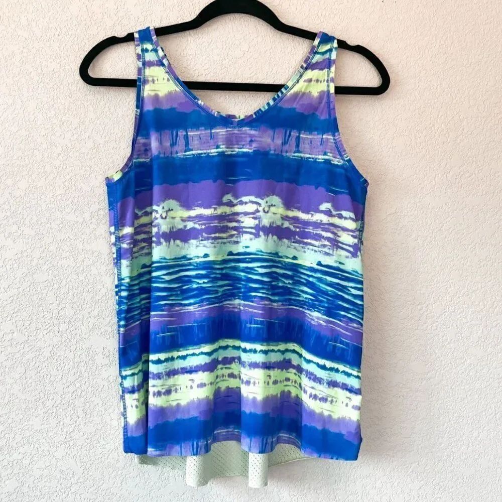 Ivivva by Lululemon Run Day Fun Day Singlet Breathable Tank Size 14